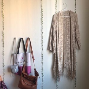 ROXY crochet swim coverup.